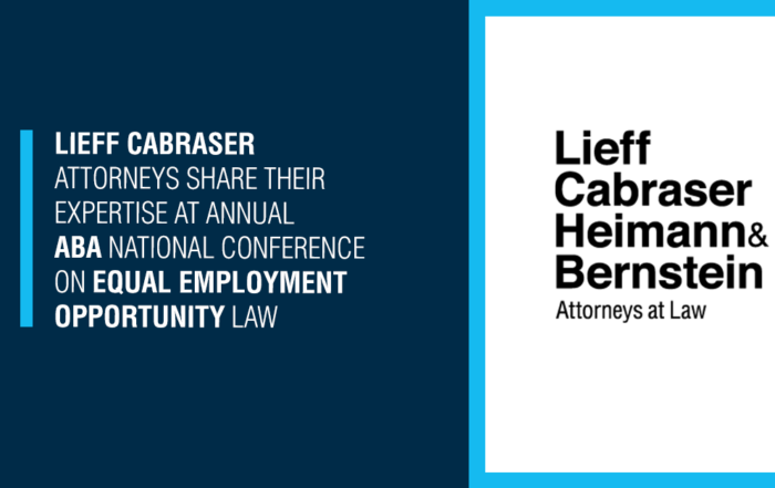 Lieff Cabraser Attorneys Share Their Expertise at the ABA 2023 National Conference on Equal Employment Opportunity Law