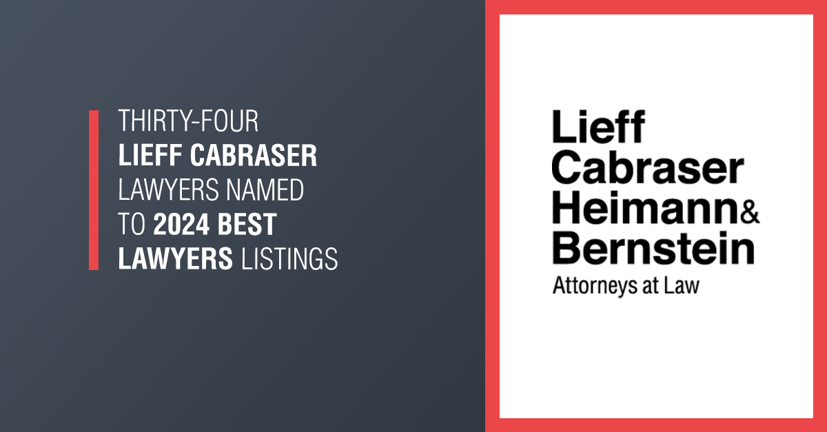 34 Lieff Cabraser Lawyers Named to 2024 Best Lawyers Listings