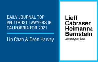 Lin Chan and Dean Harvey Named Top Antitrust Lawyers in California by the Daily Journal