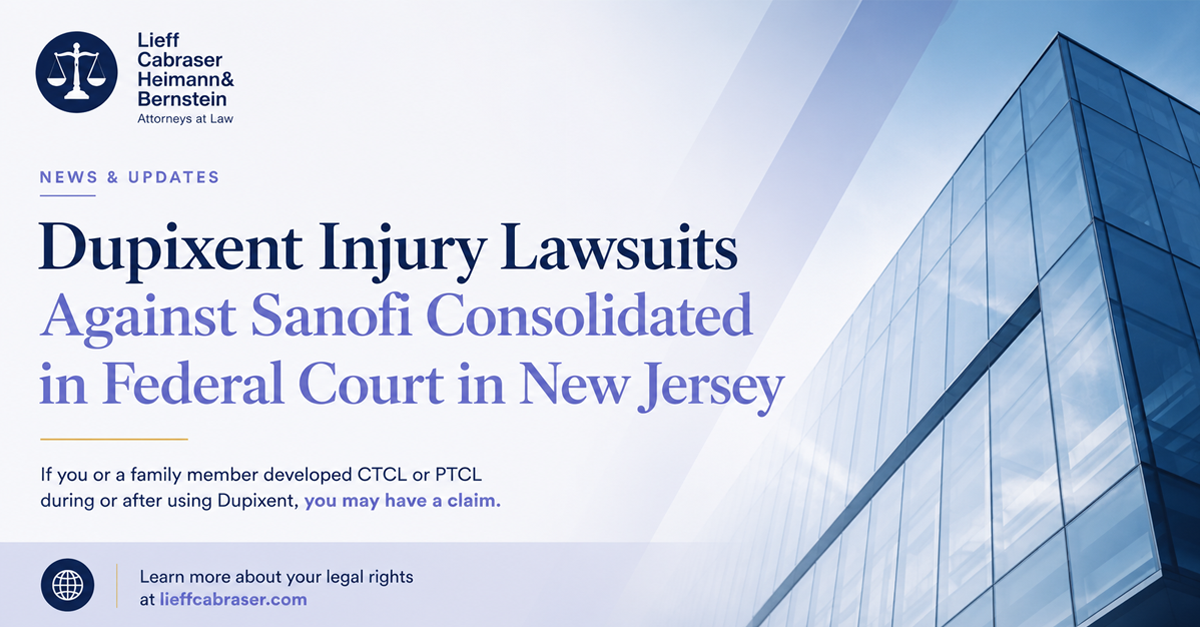 Dupixent Injury Lawsuits Against Sanofi Consolidated in Federal Court in New Jersey