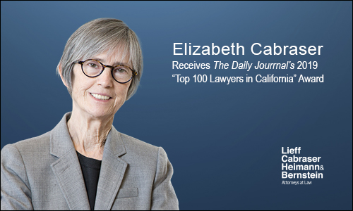 Elizabeth Cabraser Wins Her 14th “Top 100 Lawyers in California” Award