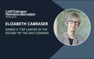 Elizabeth Cabraser Top Lawyer of the Decade