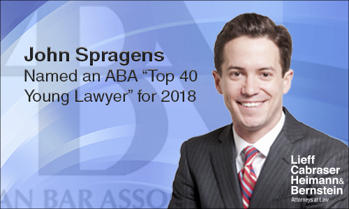 American Bar Association Names John Spragens a “Top 40 Young Lawyer” for 2018