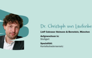 Dr. Christoph von Laufenberg JUVE 40 Under 40 List