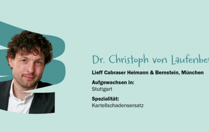 Dr. Christoph von Laufenberg JUVE 40 Under 40 List