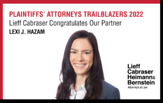 National Law Journal Names Lexi Hazam a “Plaintiffs’ Lawyer Trailblazer” for 2022