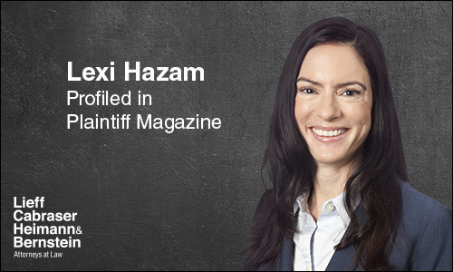 Lexi Hazam Profiled in Plaintiff Magazine