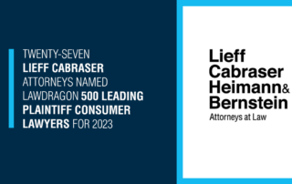 27 Lieff Cabraser Attorneys Recognized as Lawdragon “500 Leading Plaintiff Consumer Lawyers” for 2023