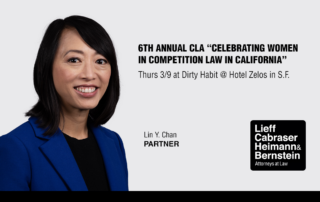 Lin Chan to be Featured Panelist at Upcoming Sixth Annual CLA “Celebrating Women In Competition Law in California” Panel Event