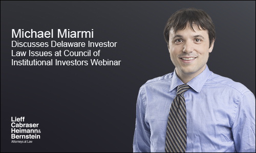 Michael Miarmi Delaware Law Webinar
