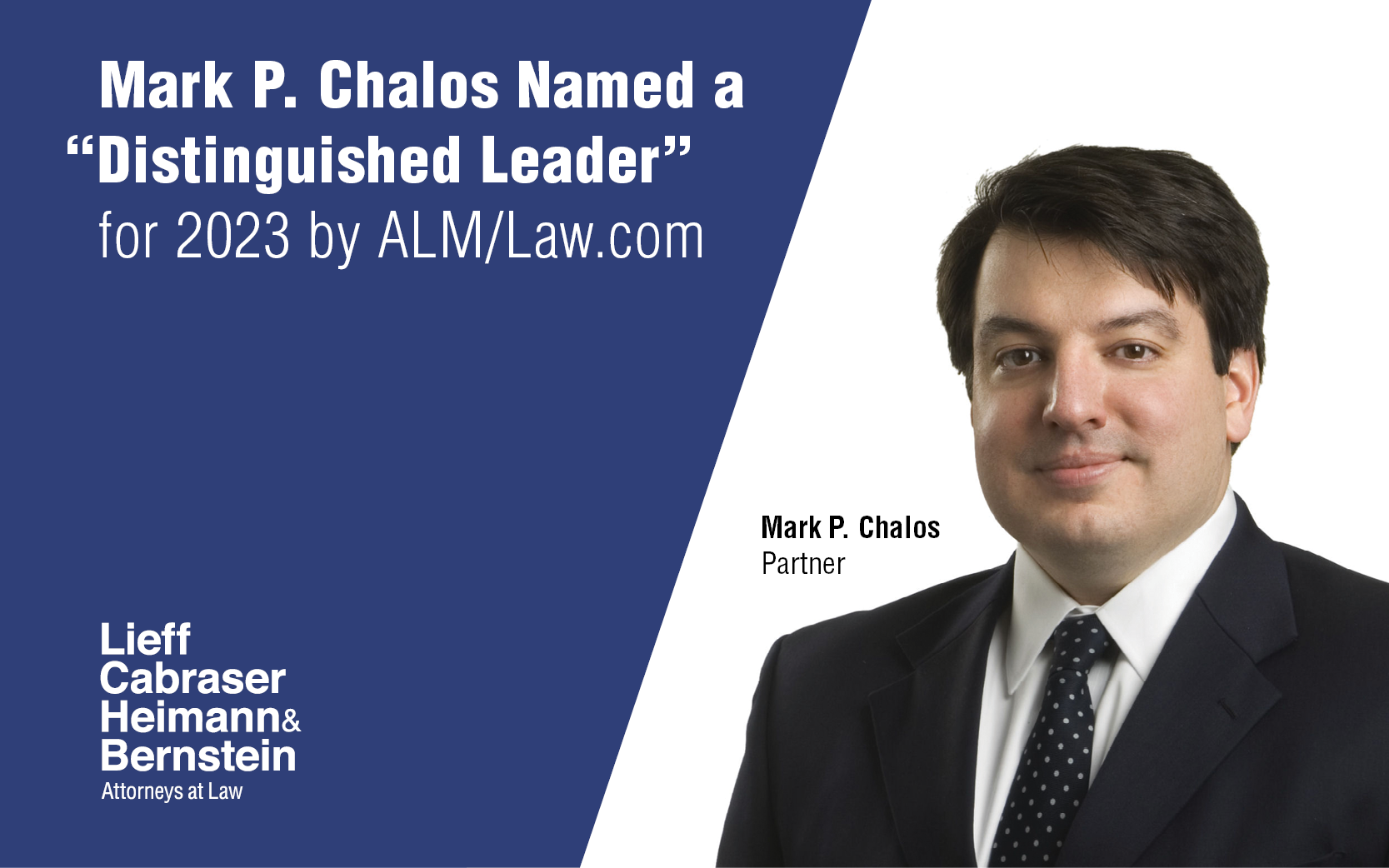 Mark Chalos named Distinguished Leader