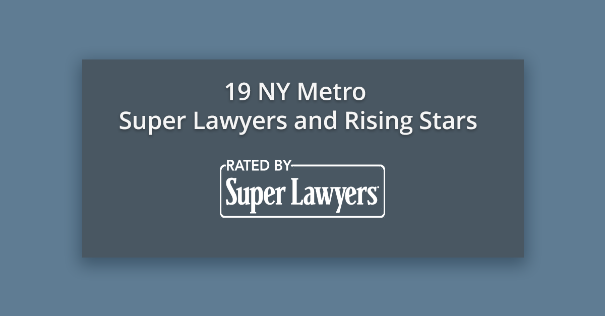 2024 New York Metro Super Lawyers and Rising Stars