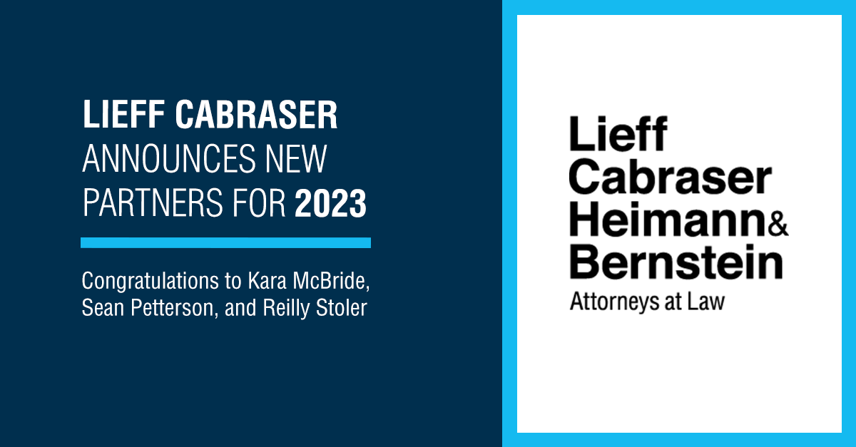 Lieff Cabraser Names New Partners for 2023