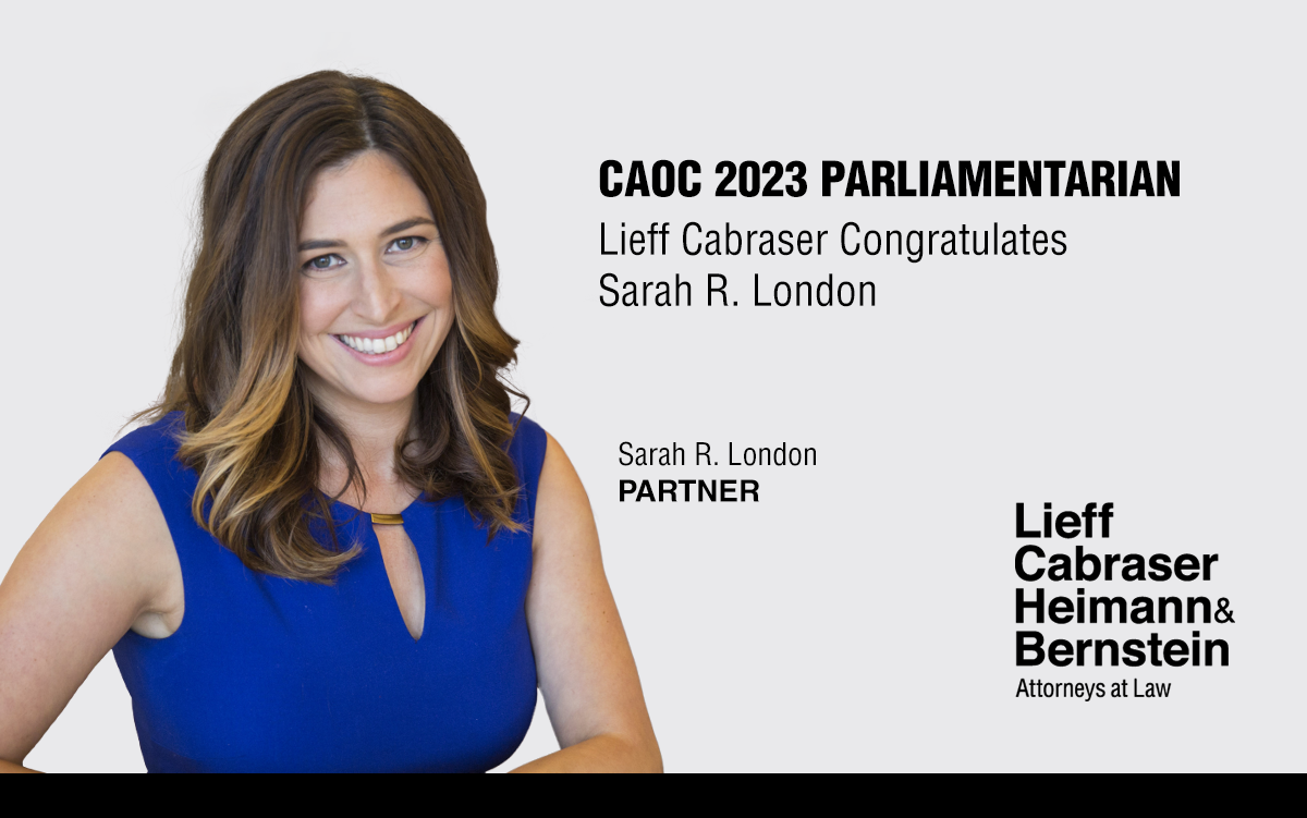 Sarah London Elected to Serve on CAOC Executive Committee as 2023 Parliamentarian