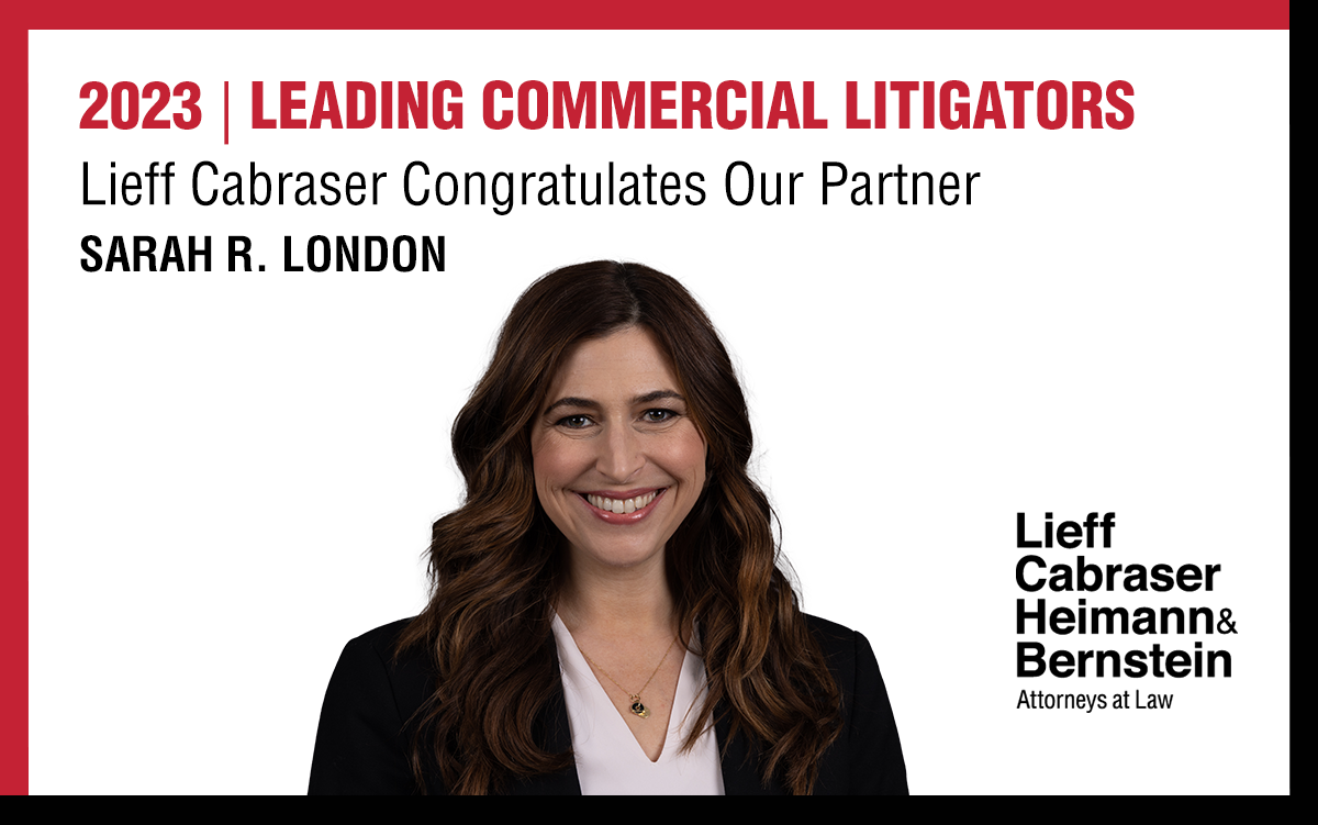 Sarah London Named to the Daily Journal’s Inaugural List of “Leading Commercial Litigators”