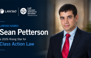 Law360 Names Sean Petterson a 2026 Rising Star for Class Action Law