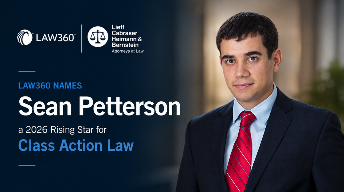 Law360 Names Sean Petterson a 2026 Rising Star for Class Action Law