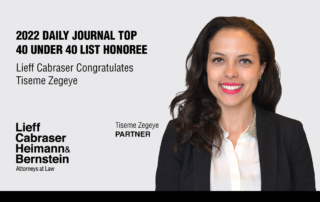 Tiseme Zegeye Named to the Daily Journal’s “Top 40 Under 40” List for 2022