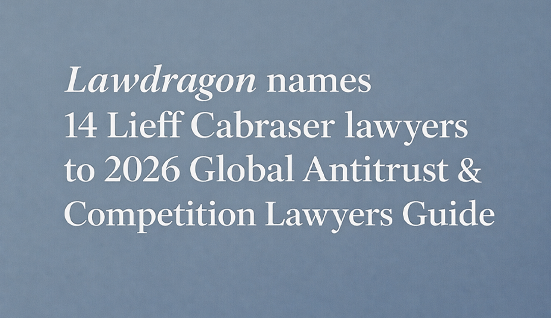 2026 Lawdragon 500 Leading Global Antitrust & Competition Lawyers