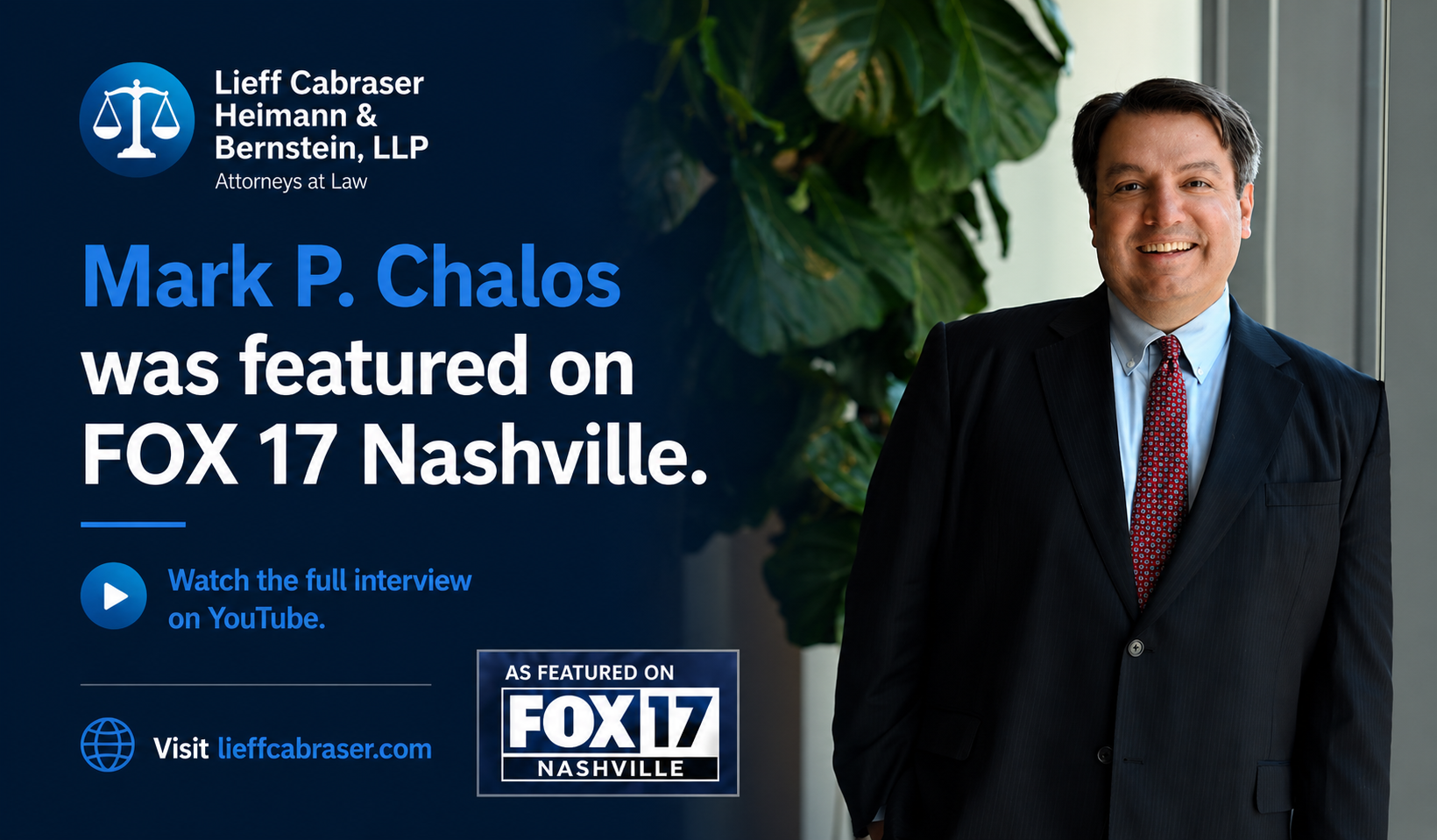Mark P. Chalos Featured on FOX 17 Nashville: Protecting Children from AI Abuse Images