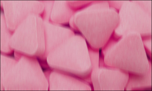 Blurred pink pills